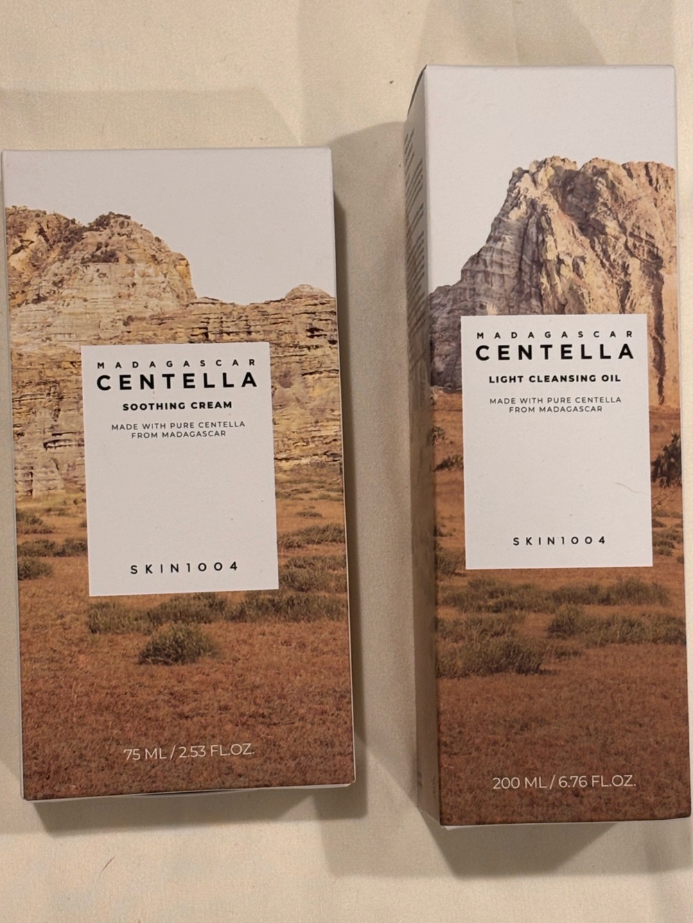SKIN1004 Madagascar Centella Cleansing Oil + Soothing Cream Korean Skincare